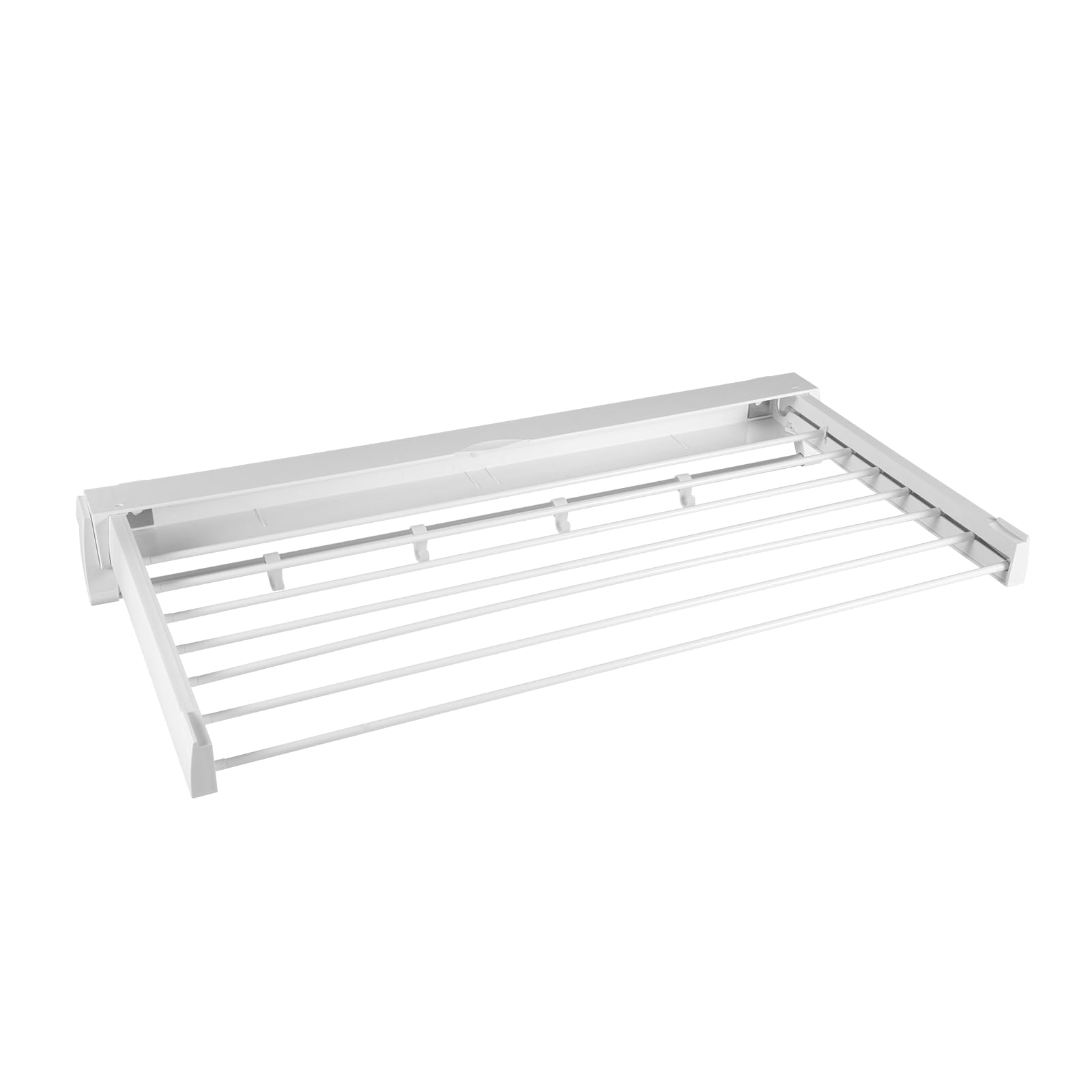 Stendibiancheria da parete, estensibile, stendibiancheria da parete, estensibile, da parete, salvaspazio, per interni ed esterni (bianco, 85,5 cm)