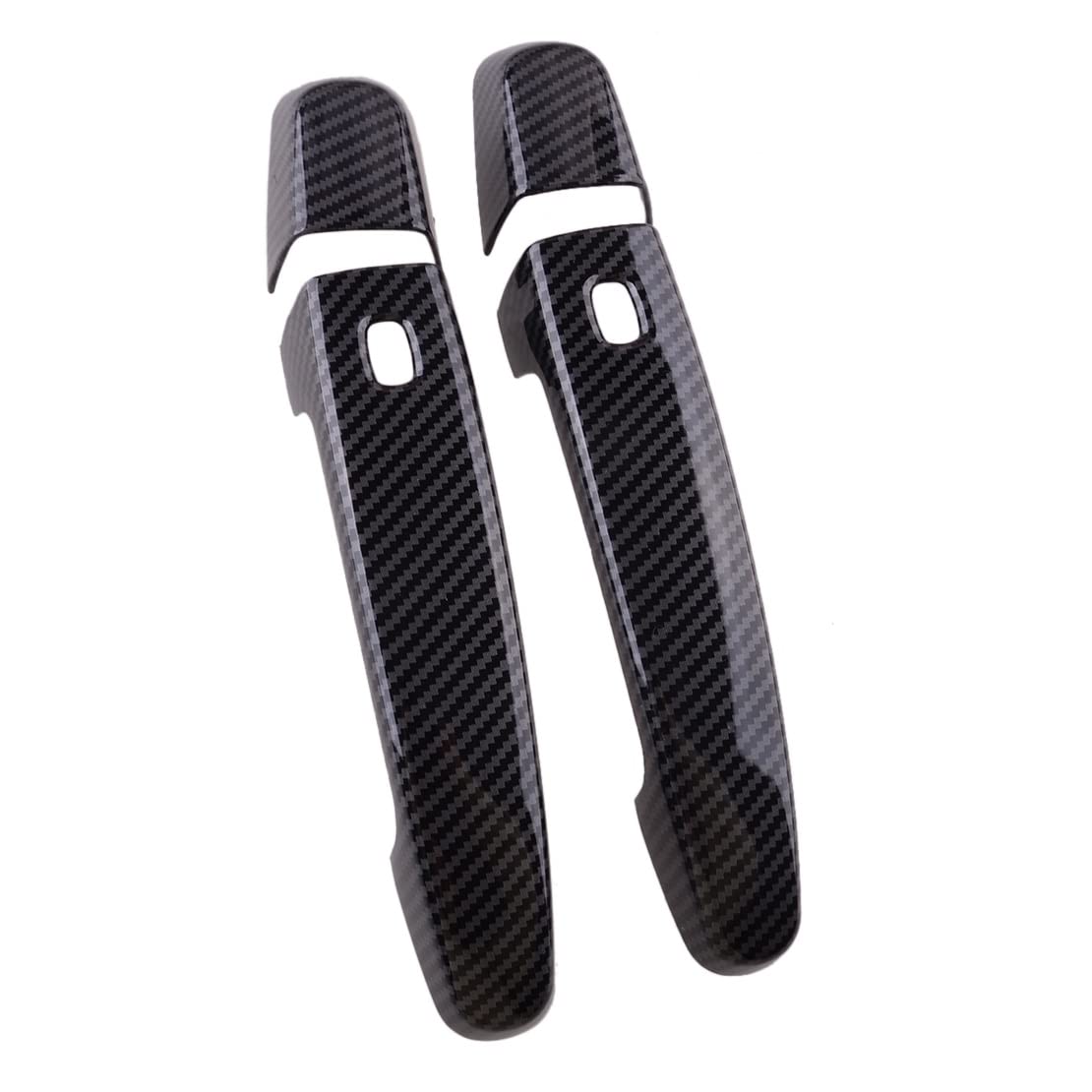 Rinkteea One Color Exterior Car Door Handle For Camaro 2016-2020 1 Set Carbon Fiber Style Abs Car Front Door Handle Cover Trim Decor Smart Hole