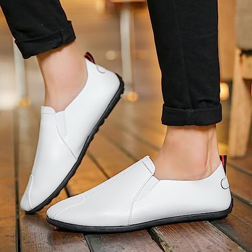 Mens Slip-on Flats Loafers Casual Shoes Casual Penny Driving Loafers Comfortable Leather Stitched Slip On Boat Shoes for Men3