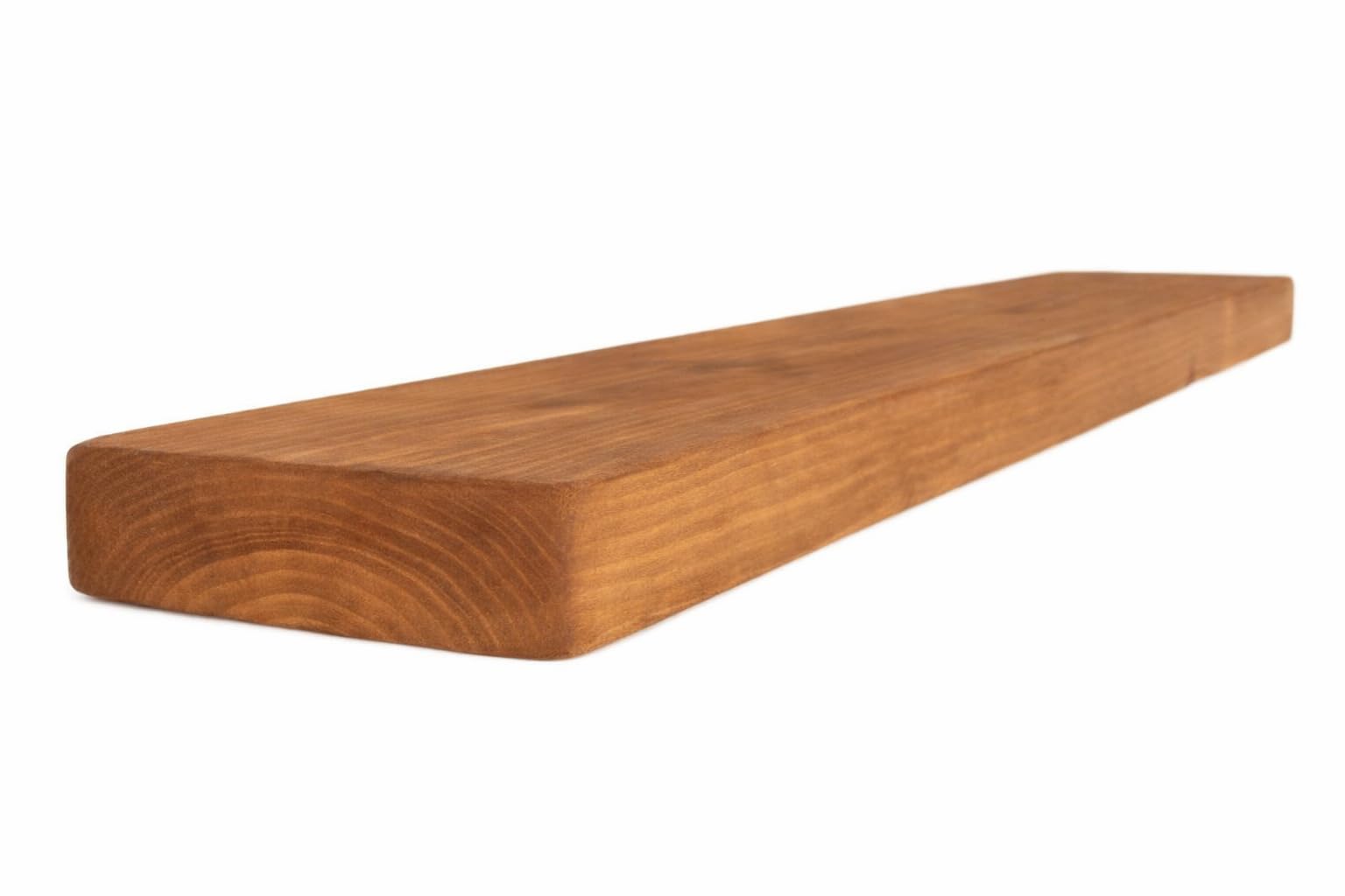 House Of Swann Rustic Floating Shelf, Solid Pine, 6 x 2 inches Wall Mounted, Rectangular, 1 Shelf (Walnut, 80 cm)
