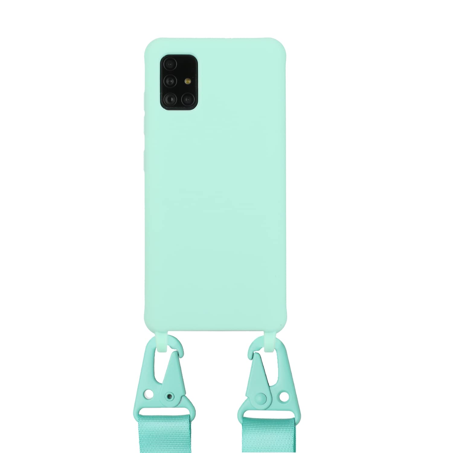 vrupin Funda Compatible con iPhone 13.con (2 x Protector Pantalla)con Cuerda Case con Ajustable Cordón.Silicona Líquida Funda-Loto Color — view 11