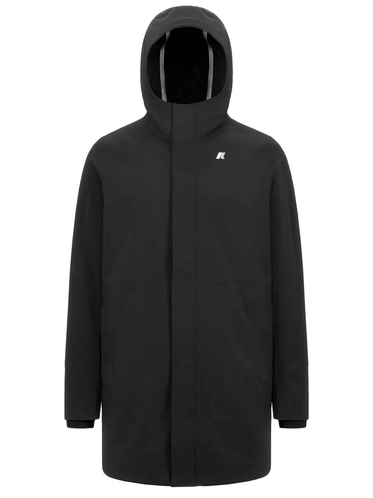 K-Way Giubbotto Lungo uomo, modello MARLYN BONDED realizzato in poliestere, dal Fit Regular, colore nero-blu scuro