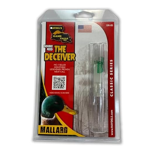 Haydel's Game Calls Inc. DR-85 Mallard Duck Call for Hunting, Double Reed, Adjustable. Legendary Proven Meat Call