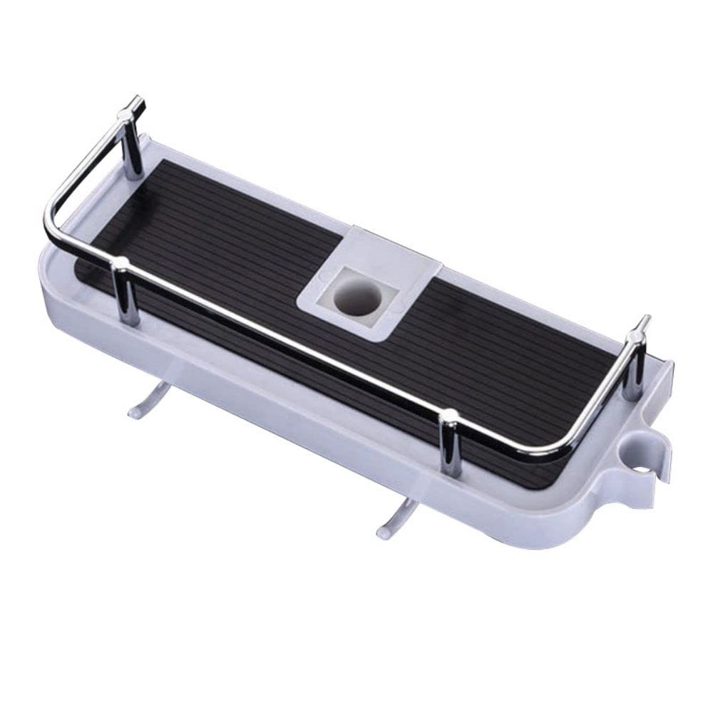 ZHZJQE Shower Caddy Shower Shelf Rectangle Tray Detachable Lifting Rod Soap Shampoo Storage Rack Plastic Holder Hanger Kitchen