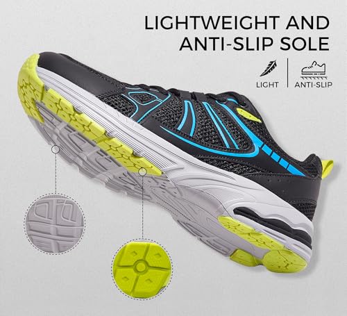 LUCKY STEP Men's Mesh Breathable Fashion Sneakers Non Slip Comfortable Running Shoes Lightweight Casual Workout Tennis Shoes4