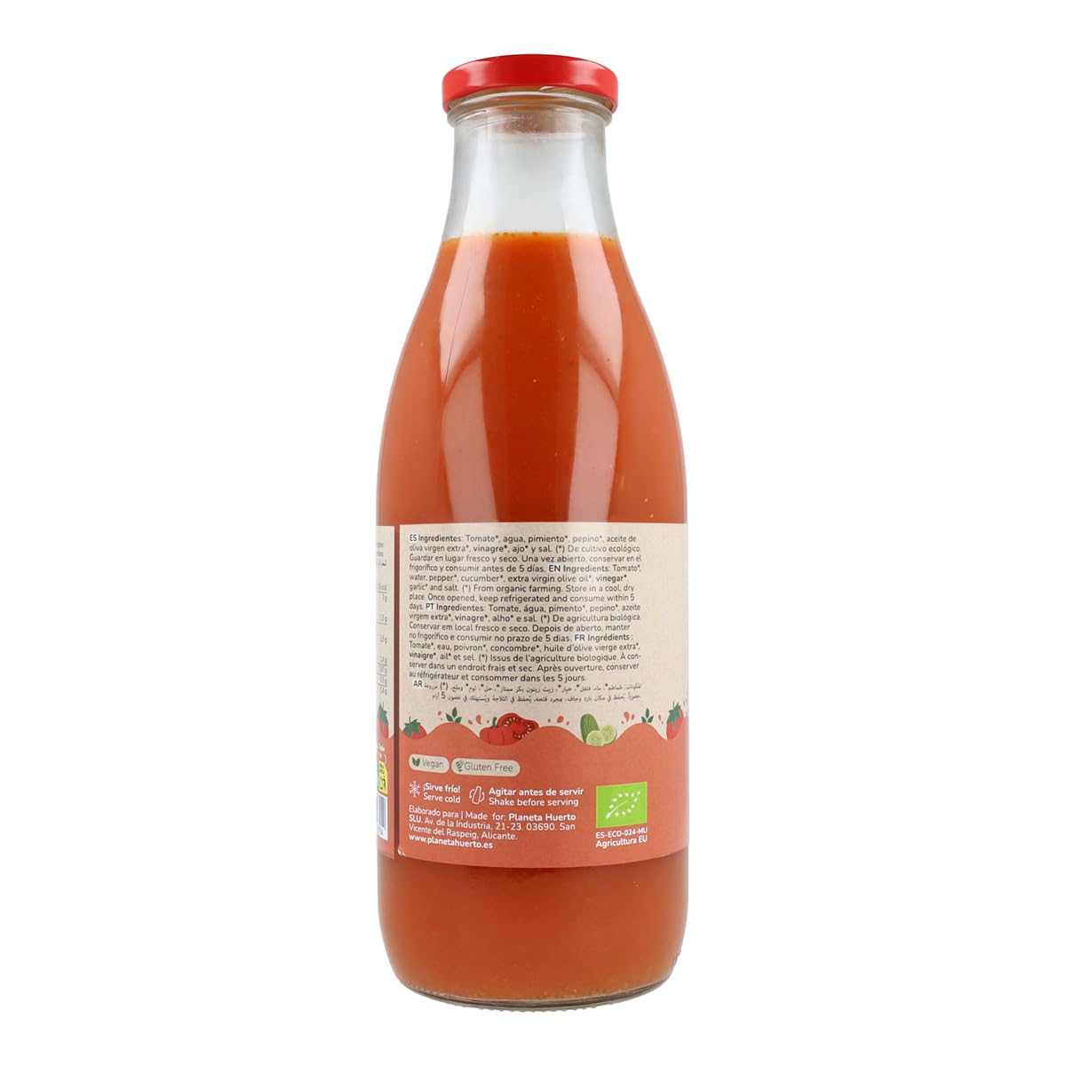Pack 3x Gazpacho Tradicional Ecológico 1L – Gazpacho andaluz con AOVE, bajo en calorías