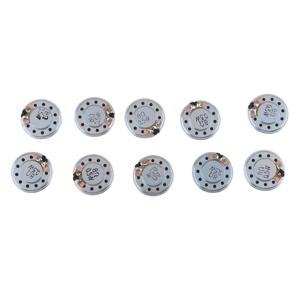 MERISHOPP® 10 Pack 20mm 8ohm 0.5W Audio Speaker Stereo Woofer Loudspeaker Trumpet Horn-image-29