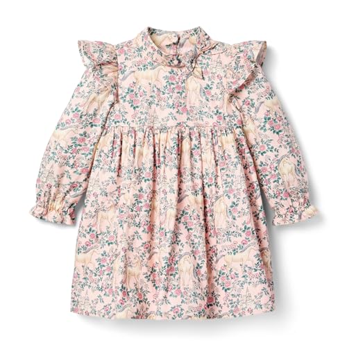 Janie and Jack Girls' Unicorn Print Dress (Toddler/Little Big Kid)