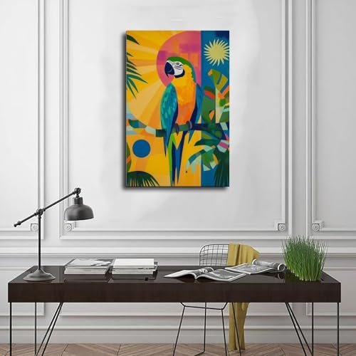 Toile perroquet de qualité supérieure pour décoration murale