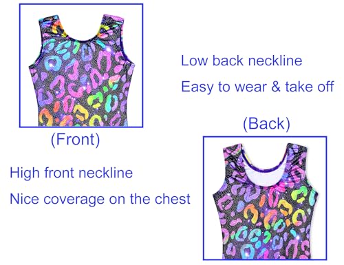 Image of Domusgo Gymnastics Leotards for Girls Sparkly One Piece Biketard Size 1-10Y