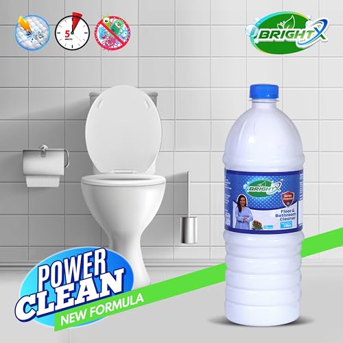 Image of BrightX Pine Phenyl 1 Litre | Disinfectant Floor Cleaner | Strong Pine Fragrance | Kills Germs & Bacteria | Ideal for Home, Office & Bathroom Cleaning