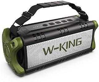 50W(70W Peak) Wireless Bluetooth Speakers Built-in 8000mAh Battery Power Bank, W-KING Outdoor Portable
