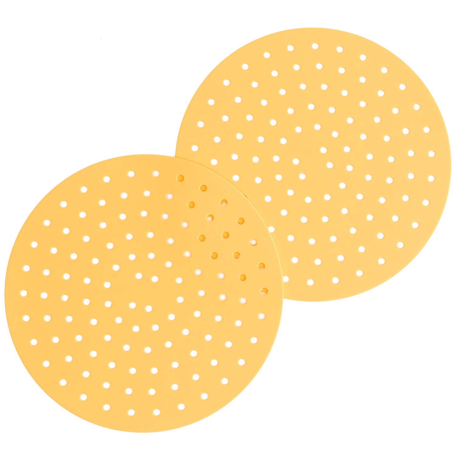 Alfombrilla de silicona para freidora de aire de 20,32 cm (2 unidades) (FUZZY PEACH)