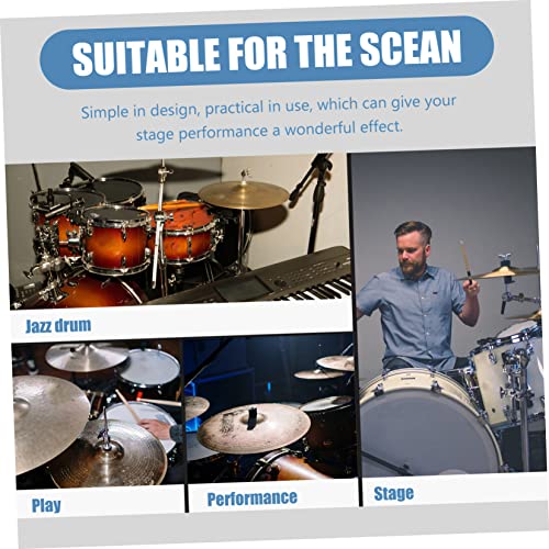Abrazadera Ajustable para Piso Tom de BESPORTBLE, Soporte Montaje para Kit de Batería de Hierro Plateado Compatible con Instrumentos de Percusión miniatura 2