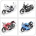 4-Pack Motorcycle Toys for Kids - Friction Powered with Lights,Sounds & Automatic Drive,Diecast Police Motorcycle Model Toys,Toddler Dirt Bike Toys,Pull Back Toy Motorcycle for Kids Age 2-4 3-5