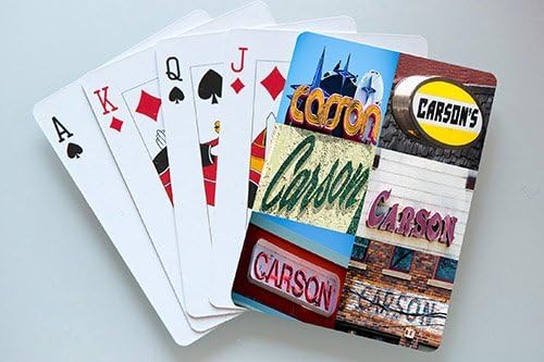 CARSON Personalized Playing Cards featuring photos of actual signs
