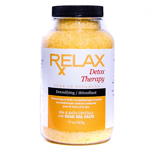 Detox Aromatherapy Luxury Spa and Bath Salts, 19 Ounce Bottle, Therapeutic Natural Crystals Infused with Moisturizing Vitamins and Minerals to Cleanse, Detoxify, and Heal for Spa and Bath