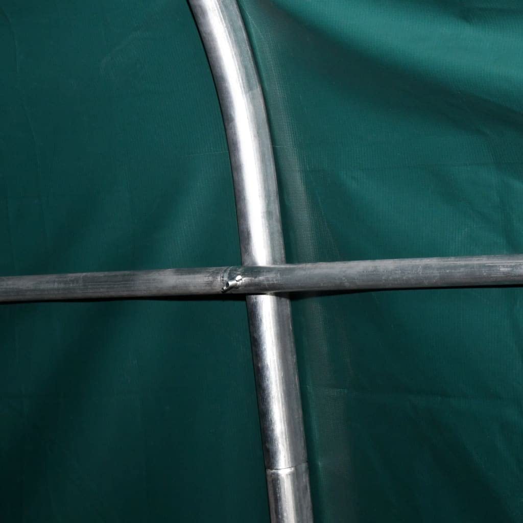 Namiot pastwiskowy PCW 550 g/m², ciemnozielony dla koni, owiec i krów, 3,3 x 16 m, ze stalową ramą, odporny na działanie promieni UV, wodoodporny, do pastwiska i rolnictwa