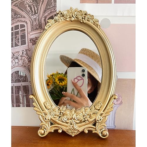 Espejo de Maquillaje Ovalado Vintage APLUSH miniatura 1
