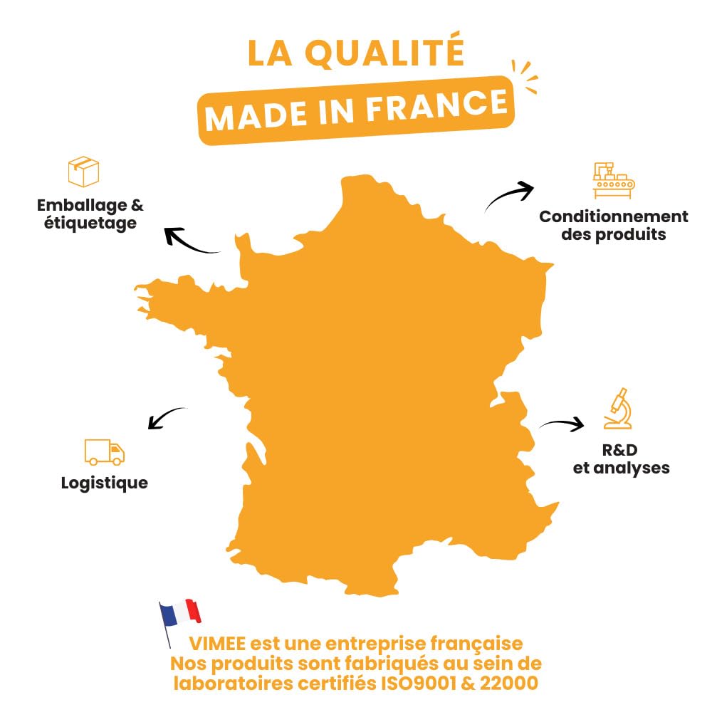 Lécithine de Tournesol en Poudre Vimee - Complément et Additif Alimentaire à Base de Phospholipides de Tournesol - Foie, Cerveau - 500 G - 500 Jours