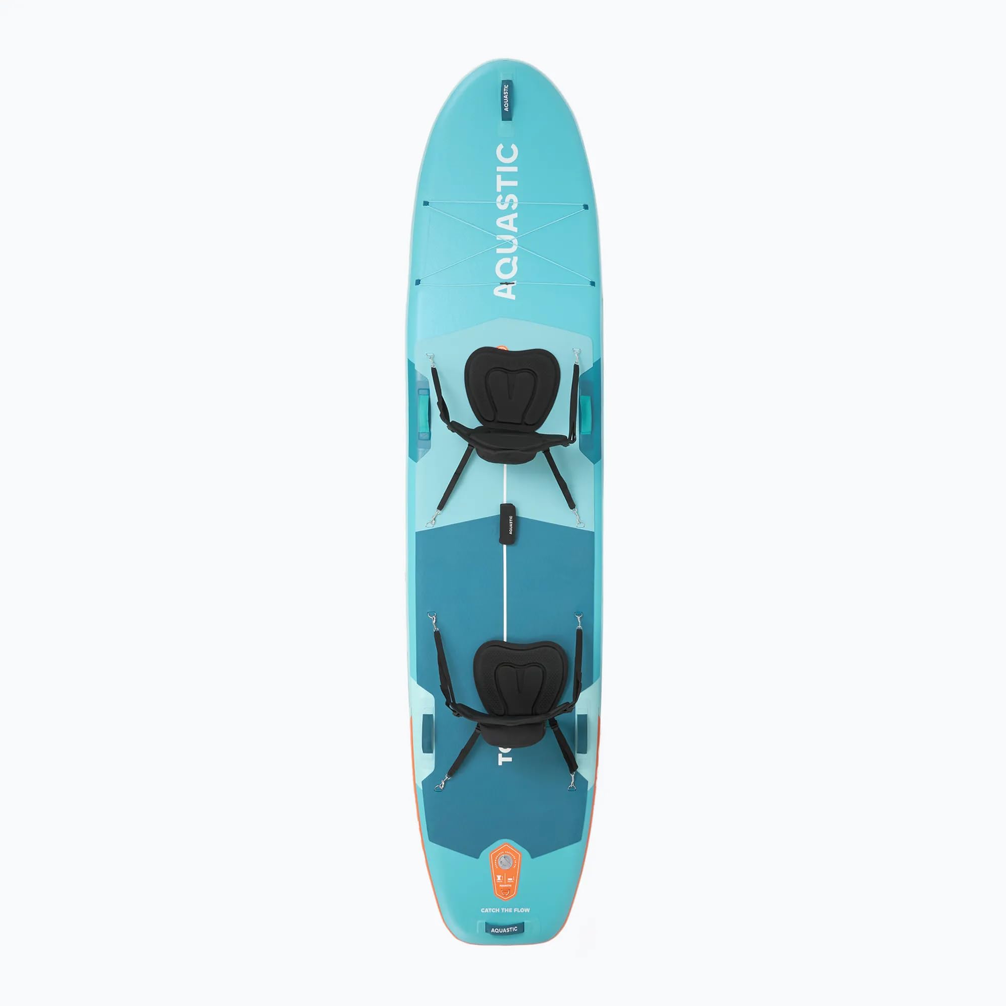 AQUASTIC Tourer 12'0 SUP Board zielona – stabilna, uniwersalna deska dla dwóch osób, rodziny i wiosłowania w czasie wolnym
