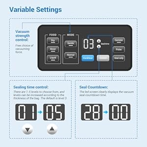 INKBIRD Vacuum Sealer Machine with 160W Double Pump, Full Automoatic Pro Vacuum Sealer for Food Preservation with Liquid/Moist/Dry Food, Food Sealer with Removable Drip Tray, Roll Storage and Cutter INKBIRD Vacuum Sealer Machine with 160W Double Pump Full Automoatic Pro Vacuum Sealer for Food Preservation with LiquidMoistDry Food Food Sealer with Removable Drip Tray Roll Storage and Cutter