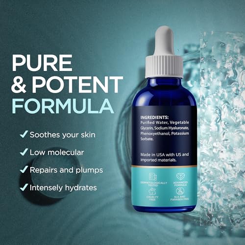 Image of Hyaluronic Acid Serum for Face, Neck & Lips Low Molecular 2 Oz