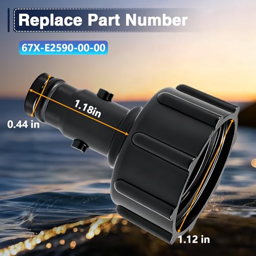 Image of FUSCH 2 PCS Conduction Assembly Flush Fitting, Flush Hose Joint Assembly Compatible with Yamaha FX FZ R VX Jet Boat 212 242 Replace # 67X-E2590-00-00