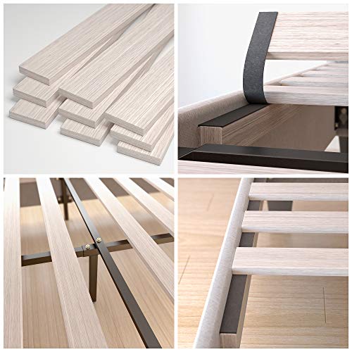 image for LIKIMIO Queen Bed Frame with Headboard Height Adjustable, Platform Bed