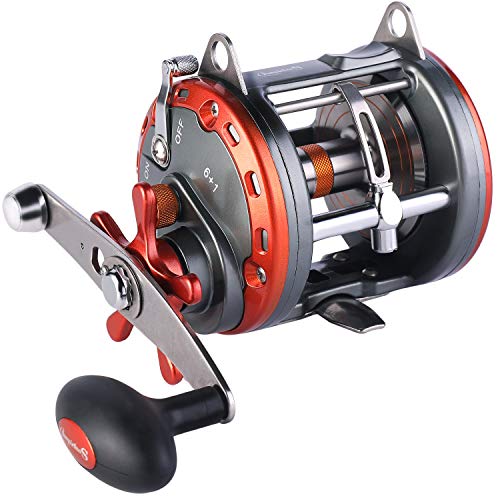 Sougayilang Trolling Reel Level Wind Fishing Reel Conventional Jigging Reel for Ocean Fishing