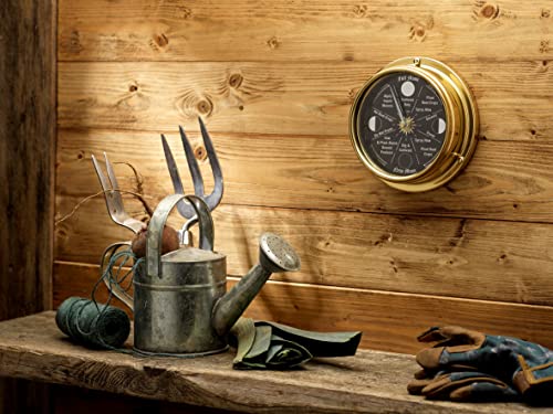 Tabic Prestige Brass Moon Gardening Clock #TOP1