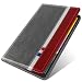 Produktbild CaseFun Hülle für Samsung Galaxy Tab A 10.1 2019, Ultra Slim TPU Schutzhülle Tasche Folio Flip Stand Cover für Samsung Tab A 10.1 Zoll (T515 / T510), Grau+Rot