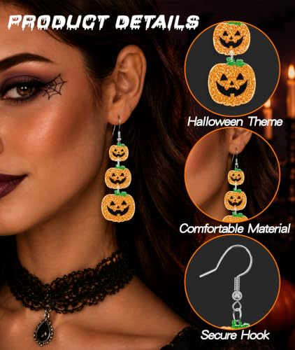 LUYI 11-Pair Halloween Earrings Set - image 5