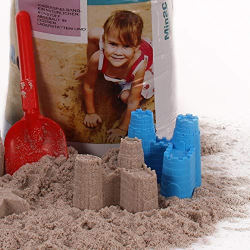 A&G-heute Min2C 25kg Spielsand Quarzsand | Fein gesiebt und geprüft | Hochwertiger Sand für Sandkasten Sandbox Kinderspiele Dekosand | Kinderspielsand Beige Qualität
