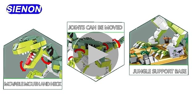 Amazon.com: SIENON Creator Velociraptor Dinosaur Building Toy Set