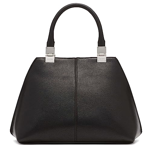 Image of Calvin Klein Women's Granite Geometric Satchel - 2 in 1, Vegan Leather, 2 Pockets