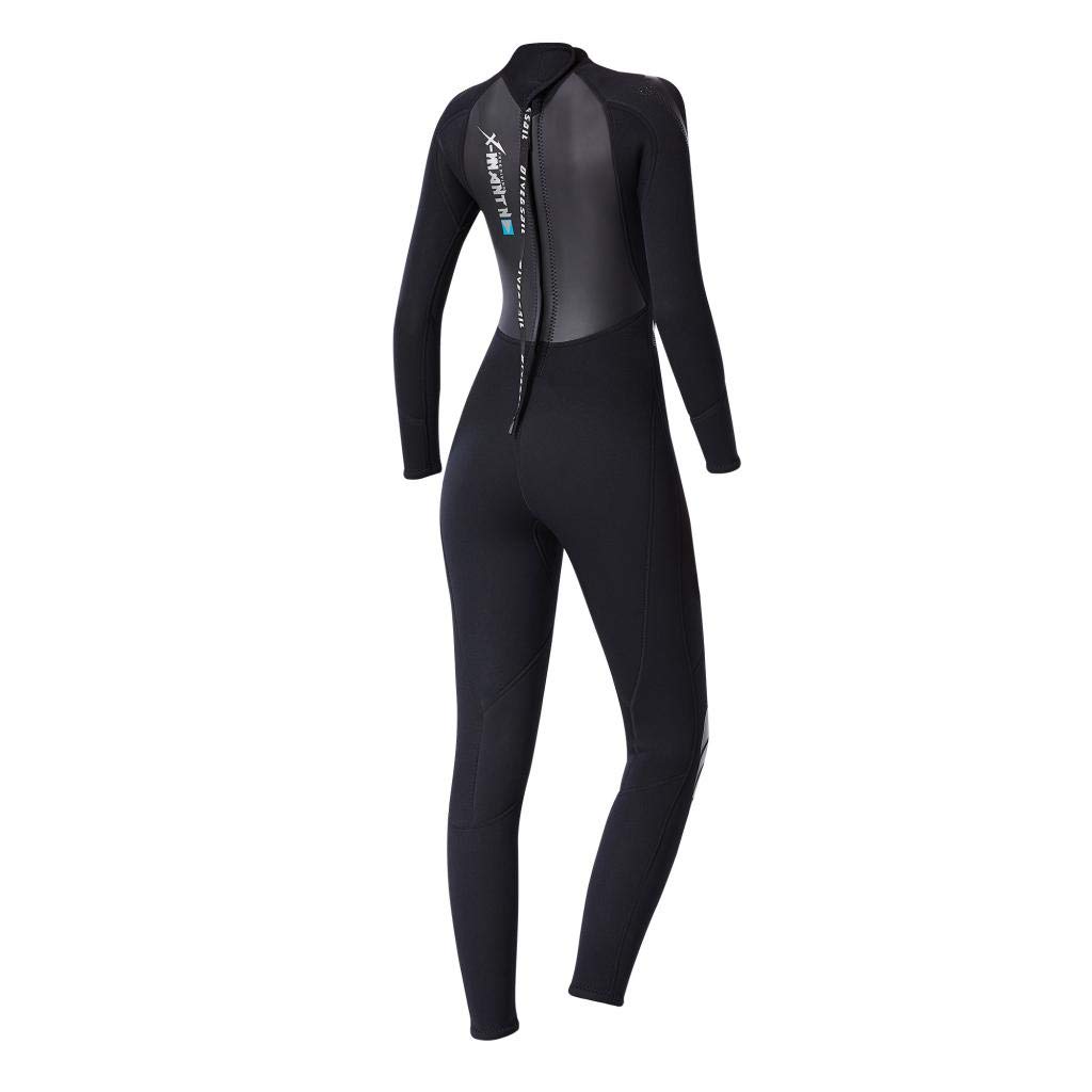 GAH Women 3mm Neoprene One-Piece Wetsuit Long Sleeve Diving Back Zip Jumpsuit L-image-20
