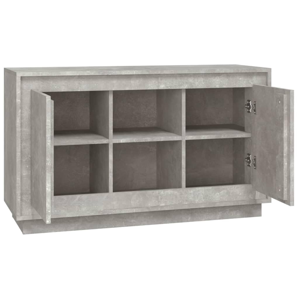 Festnight Credenza Moderna - Mobile Cucina, Madia Soggiorno in Legno Multistrato, Grigio Cemento 102x35x60 cm