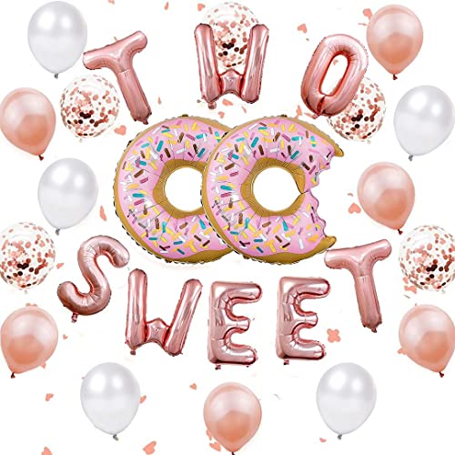 Image of Party Propz Foil 2Nd Birthday Decoration Items For Girls 18Pcs Two Sweet Decoration 2Nd Birthday Decorations,Birthday Decorations Kit For Girls 2Nd Birthday /Baby Birthday Decoration 2 Year,Multicolor