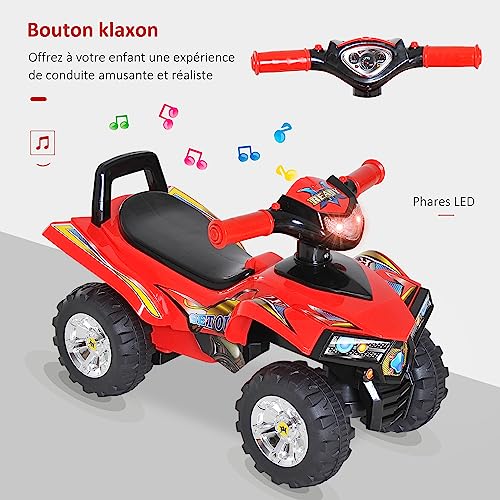 HOMCOM Quad Giocattolo per Bambini con 4 Ruote