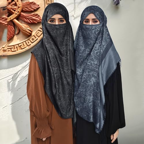 Faticinfa Soft Women's Pashmina Shawl Hijab Scarf, Paisley Jacquard Cashmere Imitated Long Scarf with tassel3