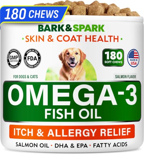 Omega 3 for Dogs - Fish Oil for Skin & Coat Health, Itch & Allergy Support
