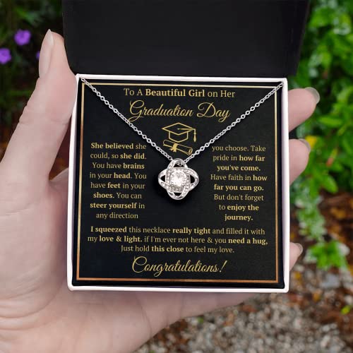 Graduation Gifts For Her Class Of 2022 Graduation Necklace Jewelry Card For Daughter Granddaughter Sister Bonus Daughter With Message Card And Gift Box (Standard Box, Journey Squeezed) #TOP5