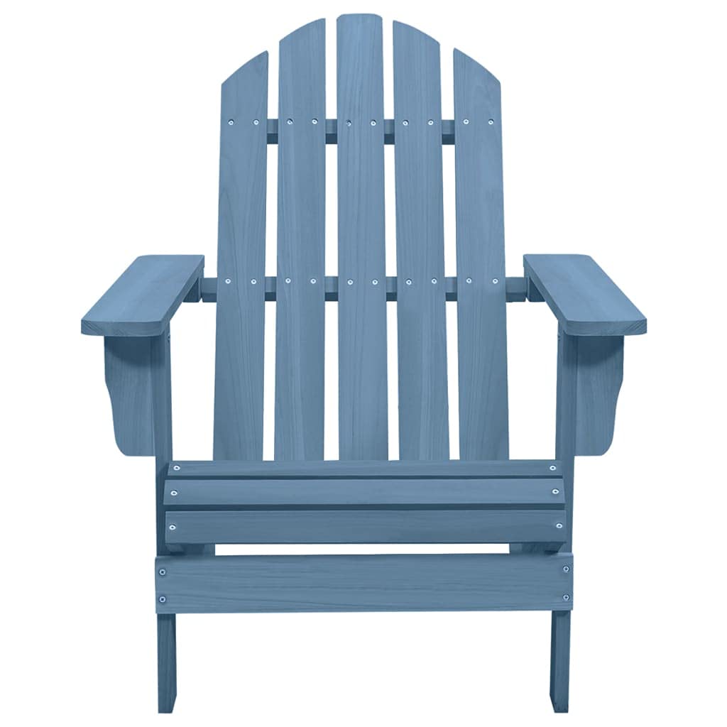 Générique Chaise de Jardin Adirondack Bois de Sapin Massif Bleu Meubles Mobilier de Jardin Sièges de Jardin Chaises de Jardin (Poids 8.15KG)