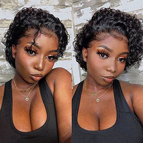 Perruque cheveux humains bouclés 13x1 avec dentelle transparente