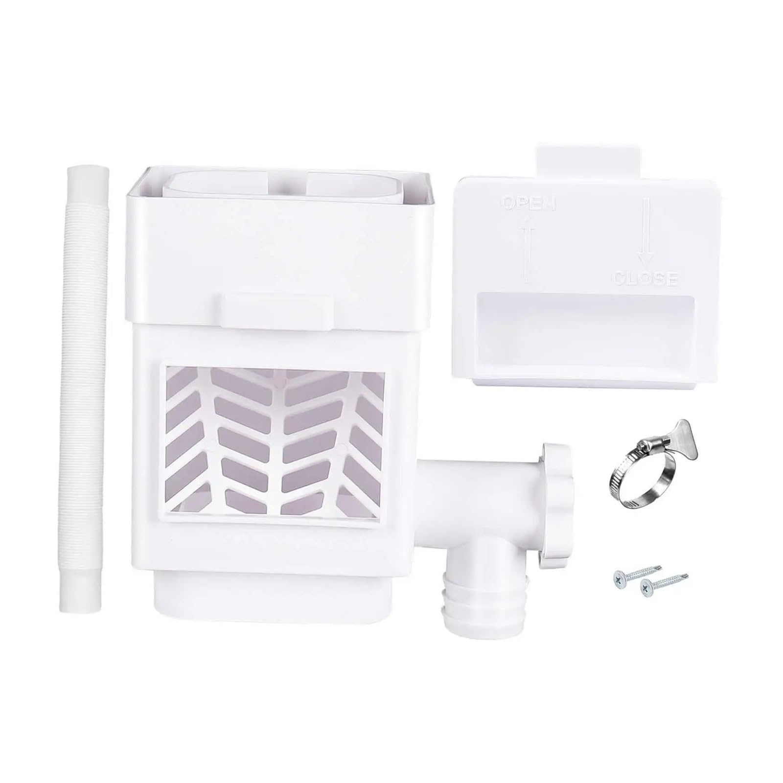 Protezione Per Grondaie Sistema di raccolta dell'acqua piovana | Collettore di acqua piovana resistente all'usura for irrigazione da 2 pollici X 3 pluviali(WHITE)