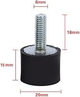 Vista 2 de 4 soportes de goma M8 M6, aisladores de vibración, bobinas de bloque silencioso antivibración, bobinas de coche y barco con tornillos
