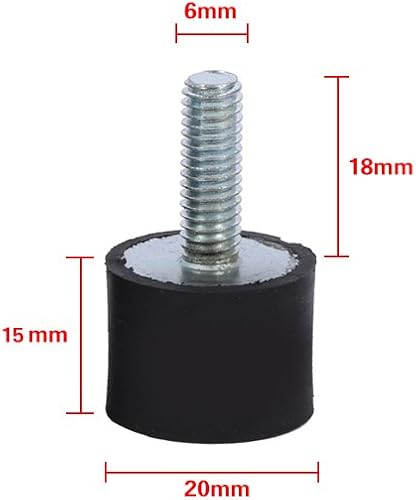 Miniatura 3 de Aislador antivibración M8 M6, soportes mecánicos de amortiguación de vibraciones, soportes de goma M6, amortiguador de choque, 4 piezas de goma de