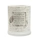 Dream Bigger Actions Louder Faith Stronger Grey Leaves White Ceramic Stone Jar Warmer