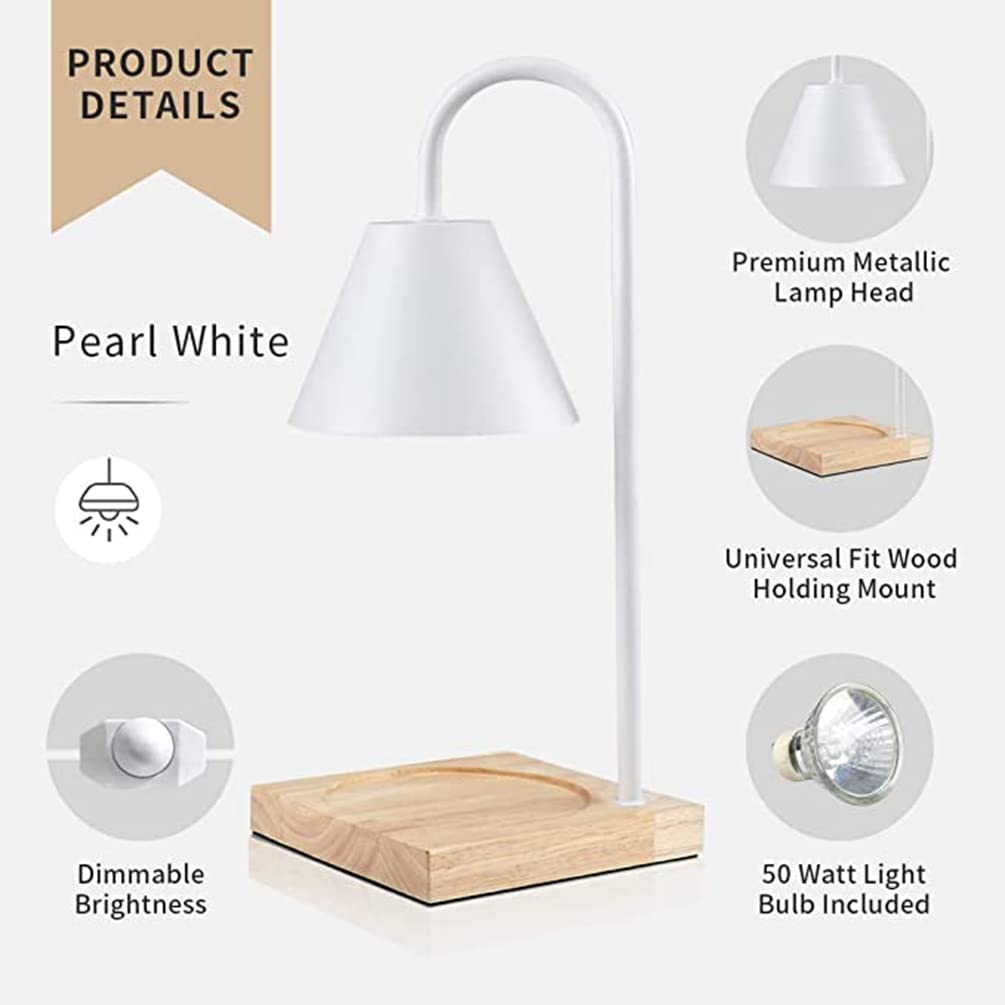 Lampada riscaldante per candele scalda candela profumata candle warmer dimmerabile,puro profumo senza fiamme, base di legno,15 * 15 * 35 CM.